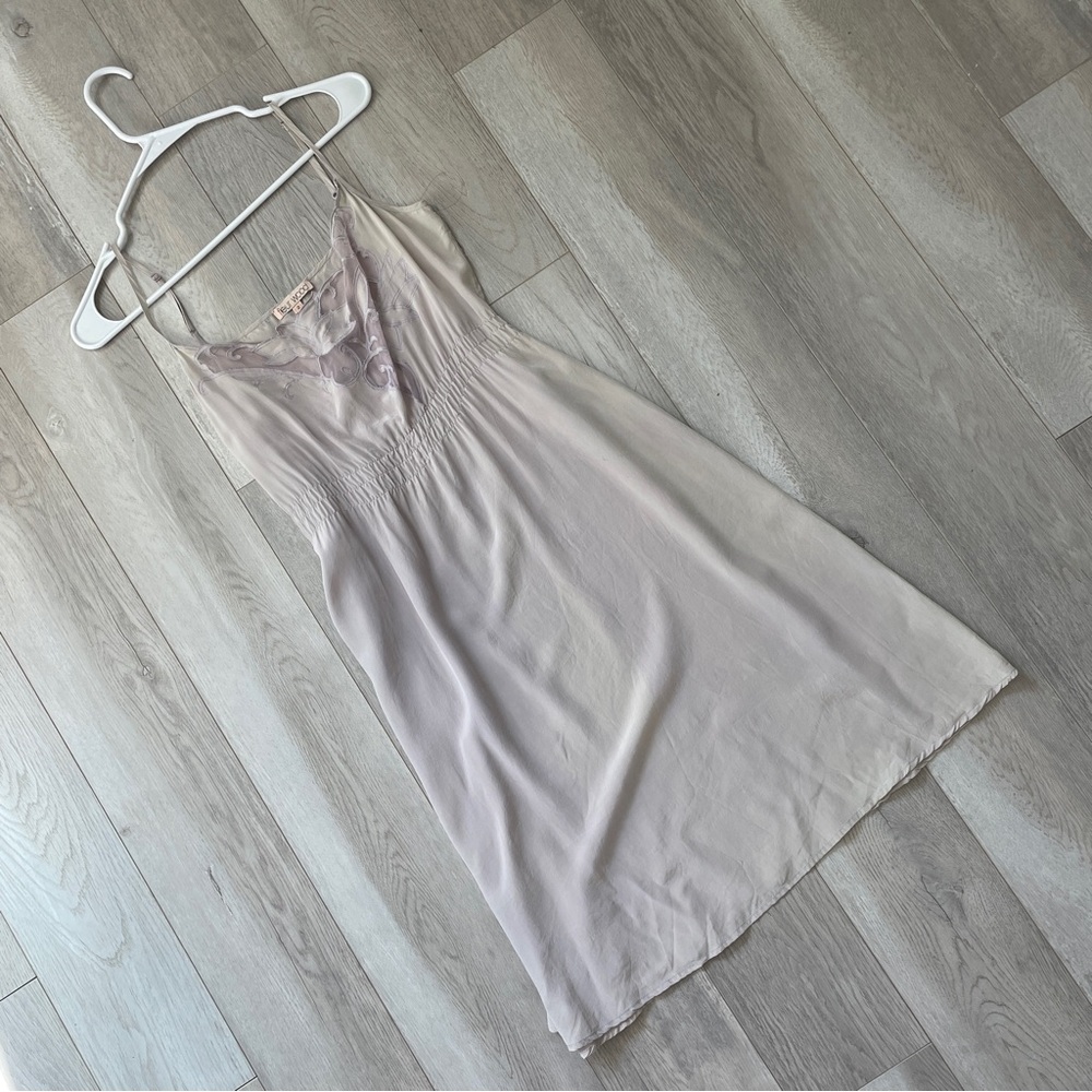 Fleur Wood Slip Dress silk mini womens Pink (medium) loungewear feminine lounge